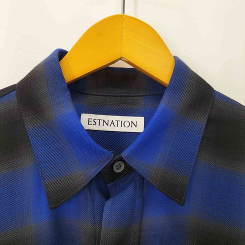 エストネーション ESTNATION レーヨン オンブレチェックシャツ メンズ JPN:XL
